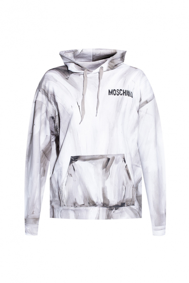 Grey Patterned Prime hoodie Moschino Vans Schwarzes T Shirt mit groBem Print auf der Ruckseite SchaferandweinerShops Monaco